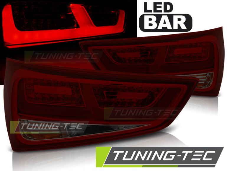 LED Lightbar Design Rückleuchten für Audi A1 (8J) 10-14 rot/rauch